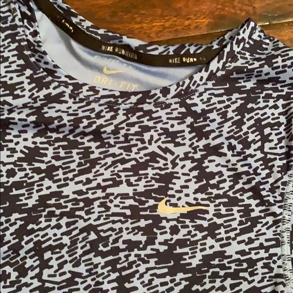 Nike Running Blue Graphic Dri-Fit Long Sleeve Top - Picture 2 of 11